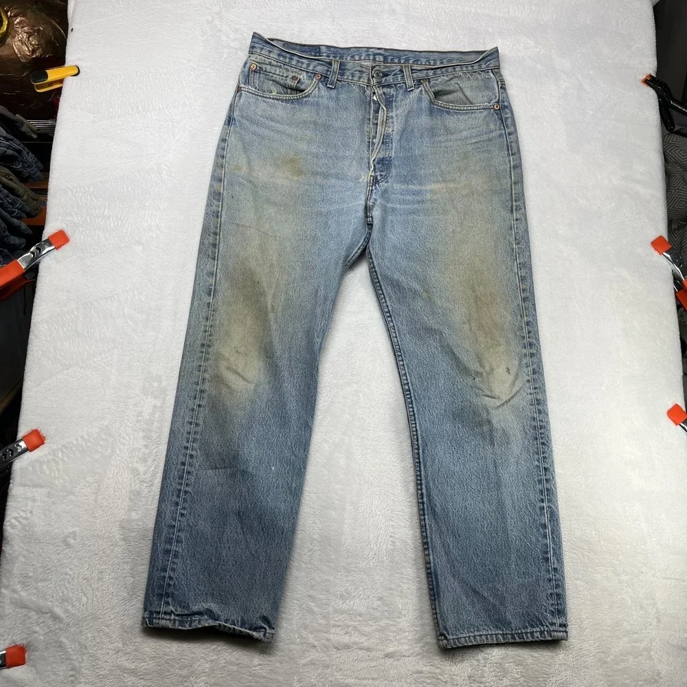 Vintage‎ Levi's 501XX Jeans Men's Blue Denim Mid Rise Classic Straight - 35X29
